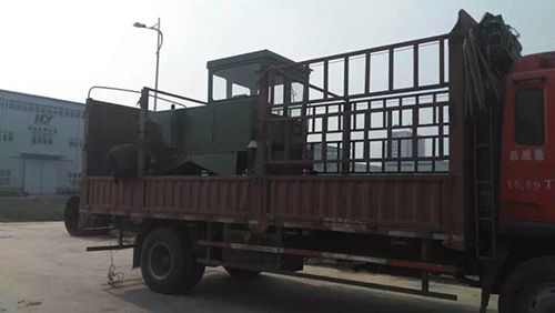 有機肥生產(chǎn)線設(shè)備裝車完畢發(fā)往河北邢臺圖1
